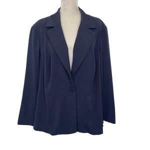 Lane Bryant Dark Navy Blazer Jacket Women’s Plus Size 26 Unlined Classic
